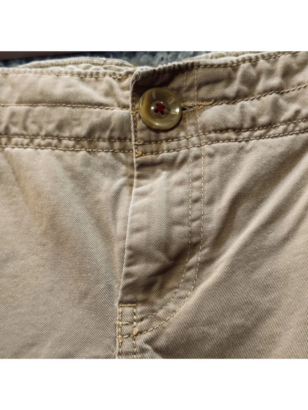 Khaki Chinos Women's Size 12 R Wide Leg Cotton Preppy Y2K Style by Old Navy - Picture 2 of 8
